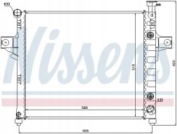 Nissens 61023 Радіатор охолодження 61023 nissens jeep grand cherokee