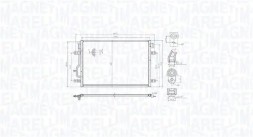 MAGNETI MARELLI 350203103300 Конденсатор радіатора кондиціонування повітря 350203103300