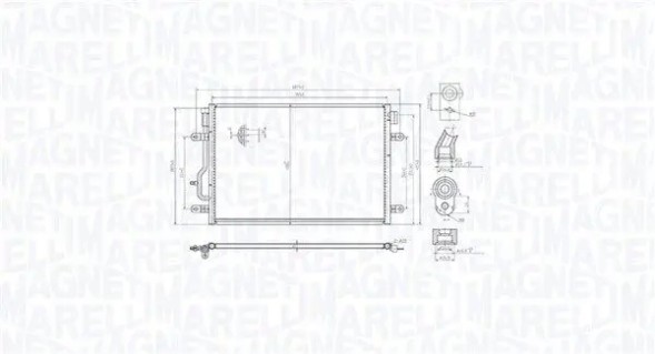 MAGNETI MARELLI 350203103300 Конденсатор радіатора кондиціонування повітря 350203103300