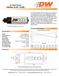 DeatschWerks USA-DW-9-307-1026 Паливний насос DeatschWerks DW300C 340lph SHO EVO X 08-15 Mazdaspeed3