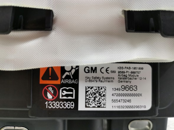 Volkswagen OE 13499663, DWP534519OE Подушка безпеки airbag Opel Astra K 13499663