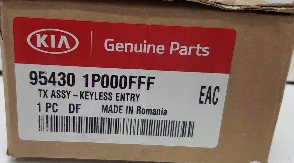 Kia OE 95430-1P000 VENGA KIA VENGA 3-КНОПКОВИЙ ВІДДАЛЕНИЙ КЛЮЧ З ГРОТОМ ОРИГІНАЛ 95430-1Р000