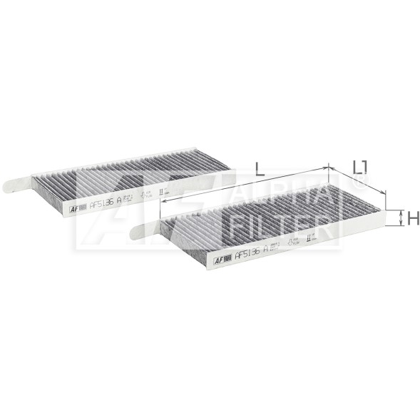 AF5136a 2 ALPHA FILTER Фільтр салону к т 2 шт