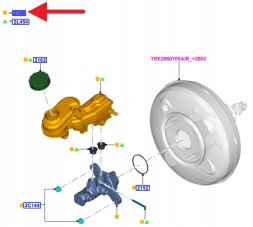 Ford OE EB3C-2004-FB, EB3Z2140M ГАЛЬМІВНИЙ НАСОС FORD RANGER MK5 2015-2019 OEM 2117104 _ EB3C-2004-FB