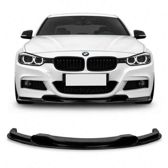 Китай splitter_f30_vstyle Передній сплітер (накладка) BMW F30 F31 M-Pakiet V-Style Чорний Глянець