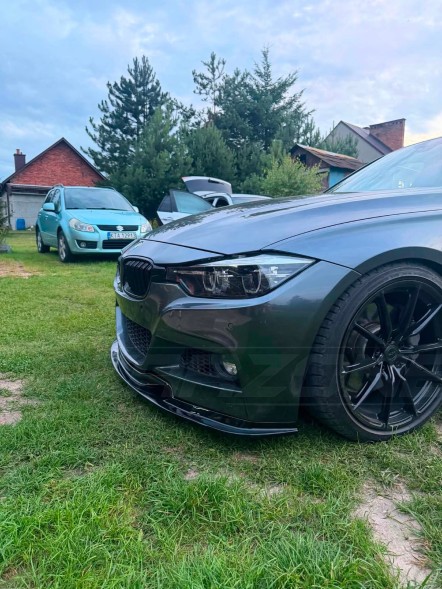 Китай splitter_f30_vstyle Передній сплітер (накладка) BMW F30 F31 M-Pakiet V-Style Чорний Глянець