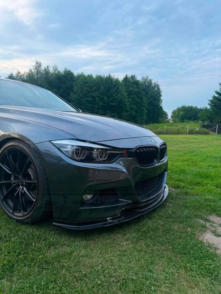 Китай splitter_f30_vstyle Передній сплітер (накладка) BMW F30 F31 M-Pakiet V-Style Чорний Глянець