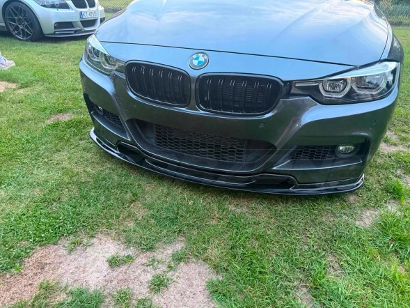 Китай splitter_f30_vstyle Передній сплітер (накладка) BMW F30 F31 M-Pakiet V-Style Чорний Глянець