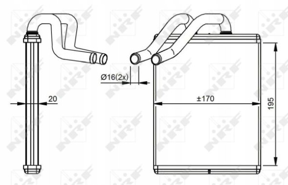 NRF 54301 Обігрівач kia sorento 03-