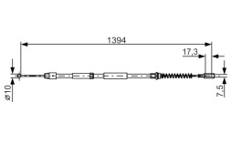 1987482033 BOSCH Трос ручного гальма