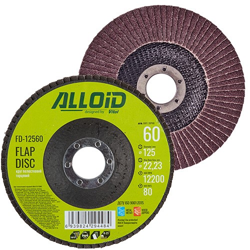 30997 ALLOID Круг пелюстковий торцевий 125мм зерно 60 Alloid T27