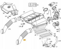 Mercedes-Benz OE A2720901082 Впускна труба Повітропровід MERCEDES W230 SL LP