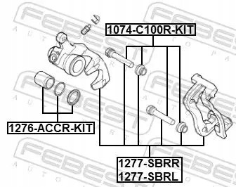 Febest 1277-SBRR Гальмівний супорт 1277-sbrr febest hyundai kia accent