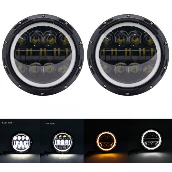 мотосвітлодіоди 1068 Harley davidson передня лампа 7" full led x1