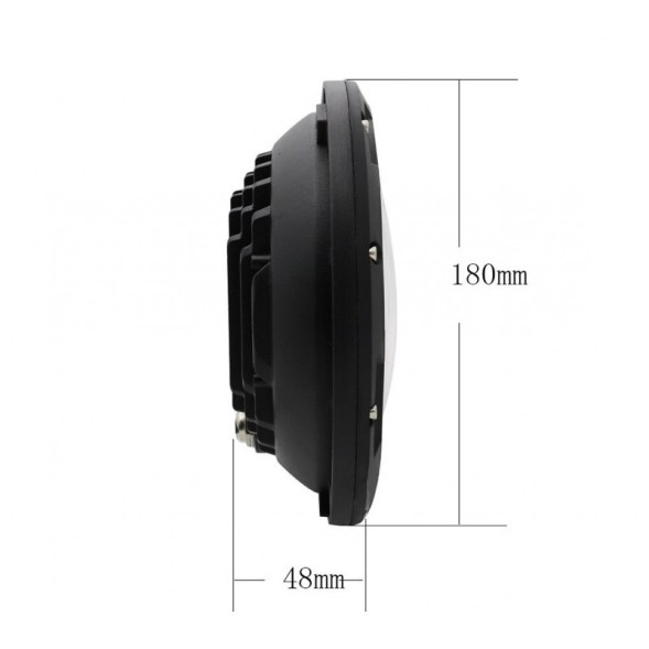 мотосвітлодіоди 1068 Harley davidson передня лампа 7" full led x1