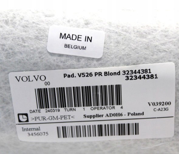 Volvo OE 32344390 Обшивка стелі VOLVO світла для люка панорама 32447103 OE
