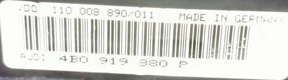 Volkswagen OE 4B0919880P 110.008.890/011 Z PIN przygotowany w SDK СЧІТЧИК AUDI A6 C5 4B0919880P З ВАШИМ ПРОБІГОМ ТА PIN-КОДОМ НОВИЙ FIS