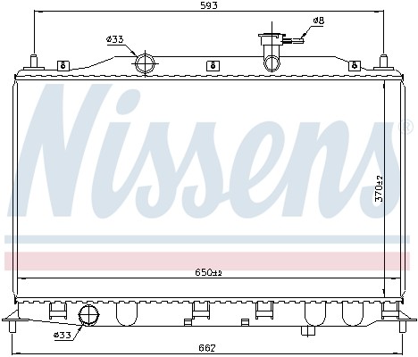 67509 NISSENS Радіатор
