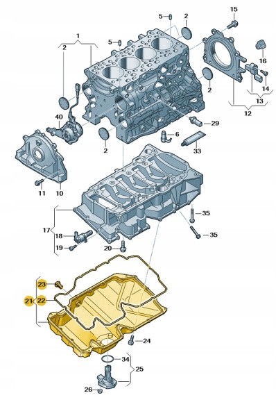 Audi OE 05L103602B Нижній піддон двигуна 05l103602b audi oe новий оригінал