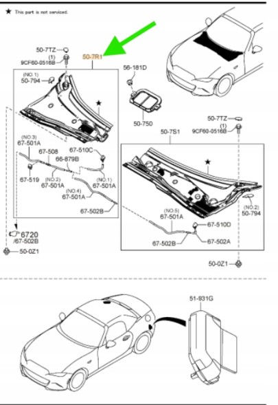 Mazda OE Підшипник права сторона OE Mazda MX-5 ND, NE NA1P507R0B