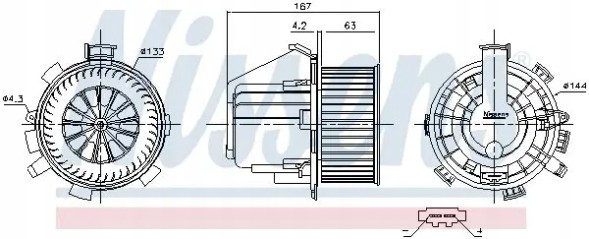 Nissens 87281 Повітродувний вентилятор припливу 87281 nissens
