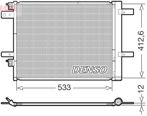 DCN21036 DENSO Радіатор кондиціонера