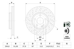 0986479A02 BOSCH Гальмівний диск