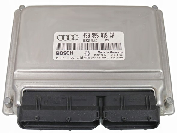 OE 4B0 906 018 CH 0 261 207 216 КОМП'ЮТЕР (БЛОК УПРАВЛІННЯ ДВИГУНОМ) Audi A4 A6 1.8 T 4B0906018CH 0261207216