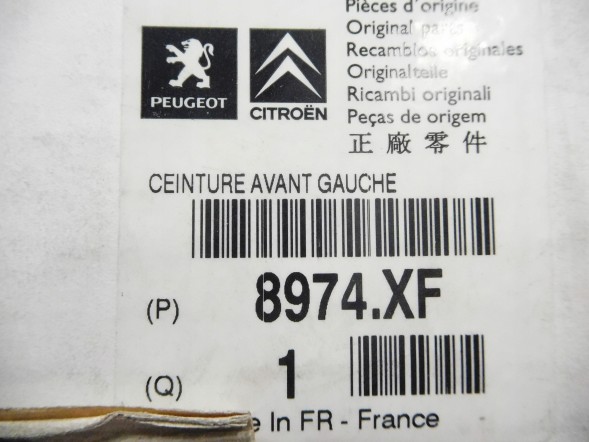 Citroen OE РЕМІНЬ БЕЗПЕКИ ЛІВИЙ ПЕРЕДНИЙ CITROEN C8 8974.XF
