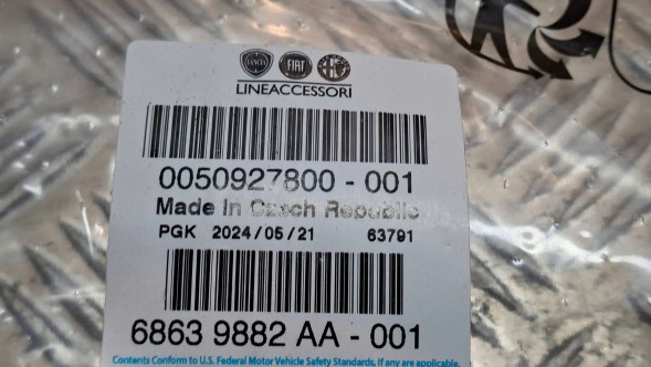 Fiat OE S26338545 ГУМОВІ КИЛИМКИ 50927800 FIAT TIPO II KOMBI HB 2015-