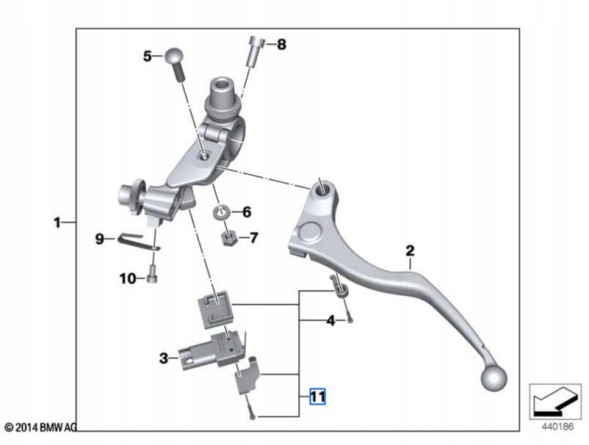 BMW OE 32728561398 8561398 Перемикаюче плече з проміжною пластиною BMW K49 S 1000 XR Оригінал