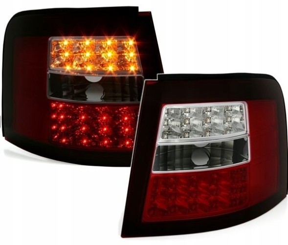 Junyan 1327915E LDAUI9 MHM Лампи тиль ne kpl Світлодіоди Led Тюнінг Clear Red Audi A6 c5 4b 4b9 Авант Комбі