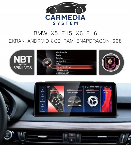 Китай ЕКРАН НАВІГАЦІЇ АНДРОЇД 13 8GB S668 BMW X5 X6 F15 F16 SYSTEM NBT