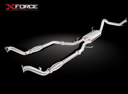 Xforce ES-TL200WC-TBS Вихлопна система turbo-back 2,5 дюйма з каталізаторами, Toyota Landcruiser
