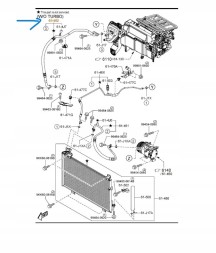Mazda OE Шланг еластичний низького тиску Mazda 6 GL GRF661462