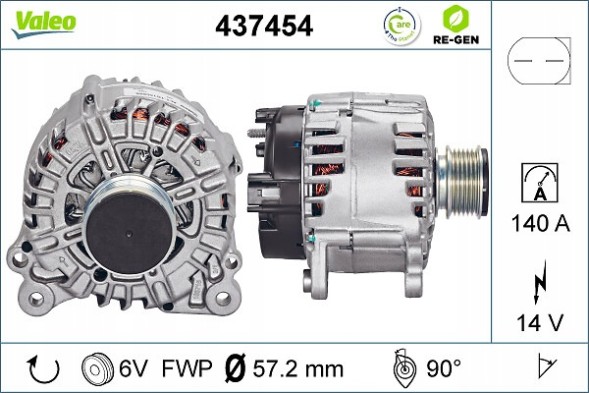 V-maxzone Part VIC-474154 Генератор для AUDI A1, A3, A4 B6, A4 B7, A8 D4, Q3, TT; CHRYSLER SEBRING;