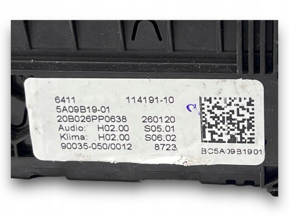 BMW OE 6472 BMW G11 G12 ПАНЕЛЬ КОНДИЦІОНУВАННЯ ПОВІТРЯ 6411114191 РАДІО !J