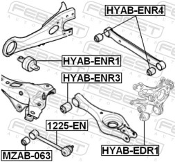 HYAB EDR1 FEBEST Сайлентблок