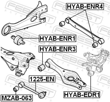 HYAB EDR1 FEBEST Сайлентблок