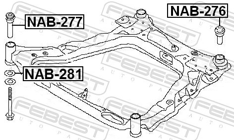 NAB 281 FEBEST Сайлентблок