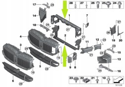 Китай BMV51747475261KOMPLET ПОВІТРЯЗАБІРНИК КЕРМА ЗАХИСНА НАКЛАДКА BMW 7 G11 G12 LIFT КОМПЛЕКТ 51747475261