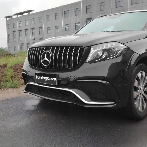 Китай 11294 Решітка Mercedes GLS X166 GT Style Black Chrome 16-19