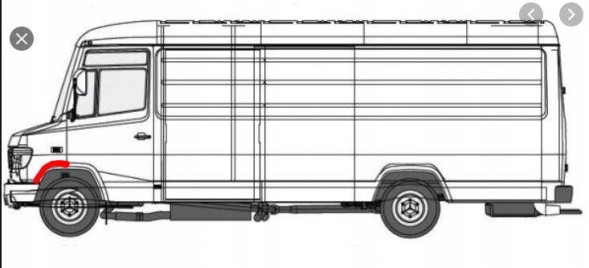 AB ab4235498447355 ПЕРЕДНЯ КОЛІСНА АРКА ПРАВА MERCEDES 512D-814DA VARIO 2 SZ