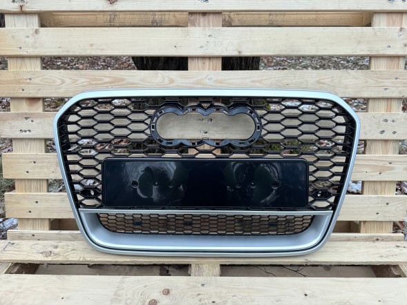Pulse A6-RS137 Решітка радіатора Audi A6 C7 11-14 Срібляста рама Стиль RS6 QUATTRO