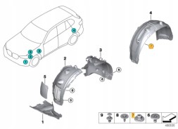 BMW OE 51757424877 Колісна арка ліва BMW X5 G05