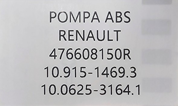 Renault OE 476608150R PAWELAUTOCZESCI НОВИЙ ОРИГІНАЛЬНИЙ НАСОС ABS DACIA / RENAULT - 476608150R