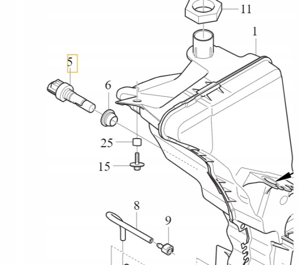 Volvo OE 32328238 Датчик рівня рідини для омивачів