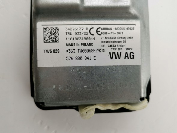 Volkswagen OE 576880841E, DWP576880841EOE Подушка безпеки Airbag Seat Ateca 576880841E Нова оригінальна