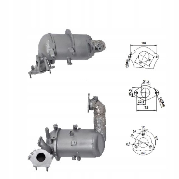 AS FD5095 Сажовий фільтр dpf - nissan renault opel mercedes - 1.6