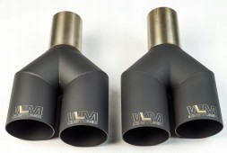 WLM Customs WLM-BLK2x63 Подвійний вихлопний наконечник WLM Black Y-PIPE 2x63,5